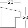 Walther Cornice in legno Fiorito 21x29,7 cm rovere scuro vetro acrilico