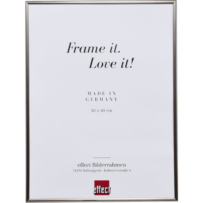 Cornice in plastica effetto Art platinum 50x75 cm vetro trasparente