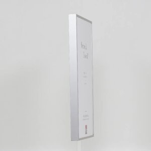 Cornice in alluminio effetto Quadro 21x29,7 cm argento vetro trasparente formato verticale