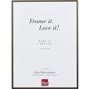 Cornice effetto alluminio Quadro 29,7x42 cm bronzo vetro trasparente MDF