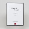 Cornice effetto alluminio Quadro 50x65 cm nero vetro trasparente