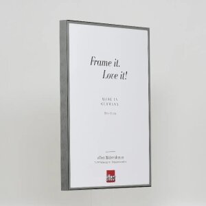 Cornice effetto alluminio Quadro 50x70 cm argento antico vetro trasparente
