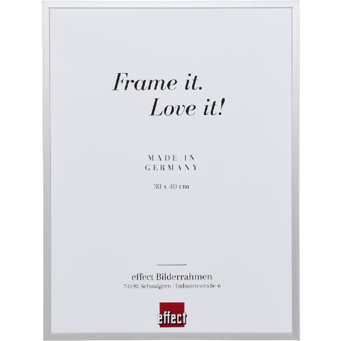 Effect Aluminium-Bilderrahmen Serie 2 Klarglas silber 25x35 cm