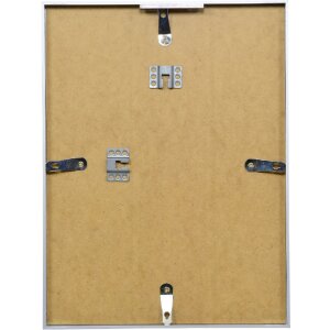 Effect Aluminium-Bilderrahmen Serie 2 Klarglas silber 50x70 cm