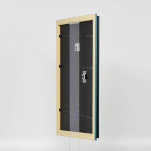 Effetto cornice in legno Profilo 21 blu 35x50 cm Vetro normale