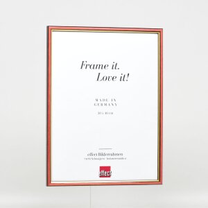Cornice in legno effetto profilo 23 rosso 25x35 cm vetro normale