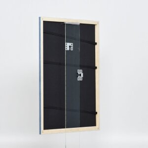 Effetto cornice in legno Profilo 32 grigio-blu 28x35 cm Vetro normale