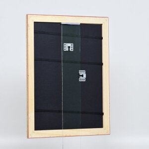 Cornice barocca effetto legno Profilo 37 argento antico 40x40 cm vetro normale