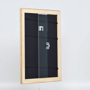 Cornice barocca effetto legno Profilo 37 argento antico 40x40 cm vetro normale