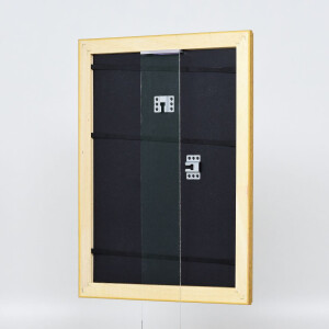 Cornice barocca effetto legno profilo 37 oro antico 40x50 cm vetro normale