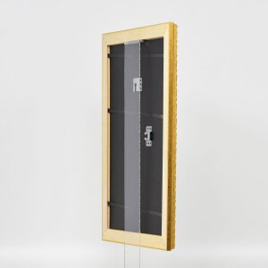 Cornice barocca effetto legno profilo 37 oro antico 60x60 cm vetro normale