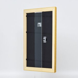 Cornice barocca effetto legno profilo 37 oro antico 60x60 cm vetro normale