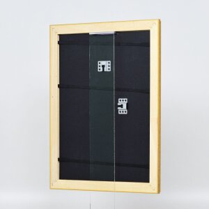 Cornice barocca effetto legno profilo 37 oro antico 60x60 cm vetro normale