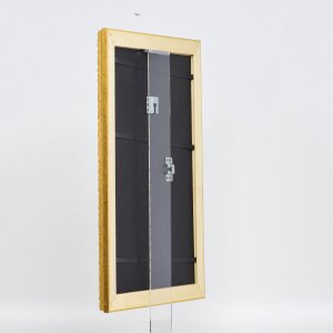 Cornice barocca effetto legno profilo 37 oro antico 60x60 cm vetro normale