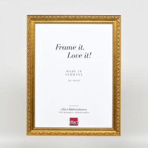 Cornice barocca effetto legno profilo 37 oro antico 60x60 cm vetro normale