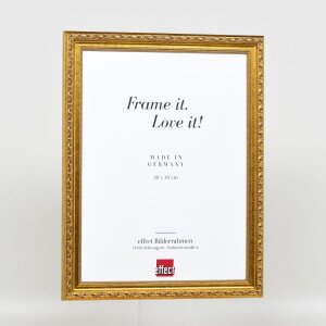 Cornice barocca effetto legno profilo 37 oro antico 60x60 cm vetro normale