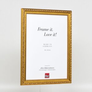 Cornice barocca effetto legno profilo 37 oro antico 60x60 cm vetro normale