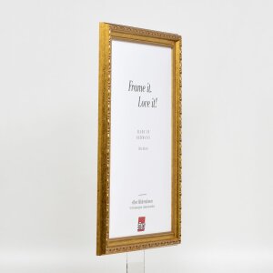 Cornice barocca effetto legno profilo 37 oro antico 60x60 cm vetro normale