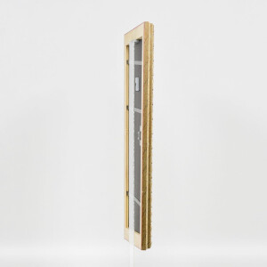 Cornice barocca effetto legno profilo 37 argento antico 14,8x21 cm vetro normale
