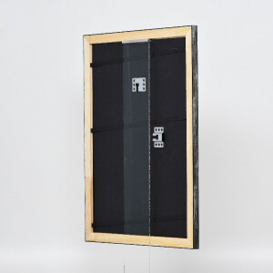 Effect Holz-Bilderrahmen Profil 40 Silber 10x15 cm Normalglas 0400-1015-01