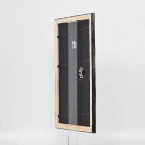 Effect Holz-Bilderrahmen Profil 40 Platin 25x80 cm Normalglas