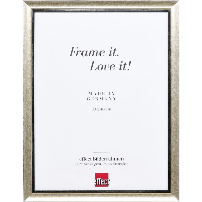 Cornice per foto in legno Effect Profil 40 Argento 30x45 cm Vetro normale