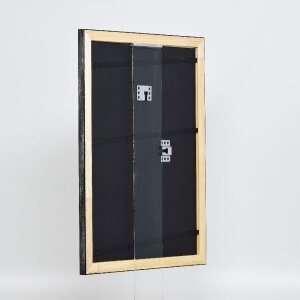 Effect Holz-Bilderrahmen Profil 40 Silber 42x59,4 cm Normalglas