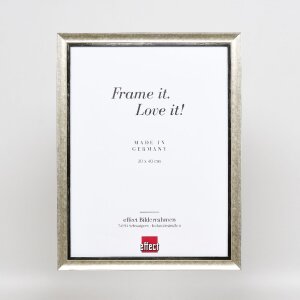 Effect Holz-Bilderrahmen Profil 40 Silber 30,5x91,5 cm Normalglas
