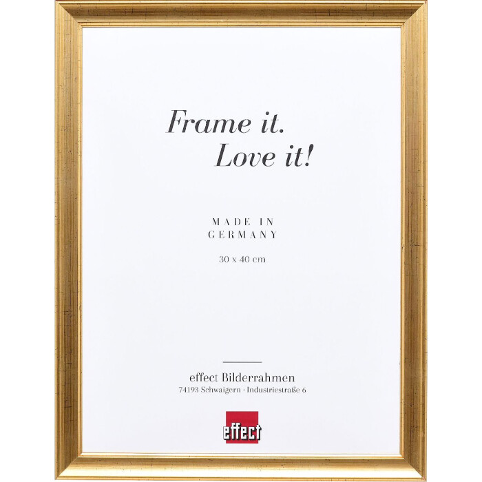 Effect Holz-Bilderrahmen Profil 41 Antikgold 21x29,7 cm Klarglas