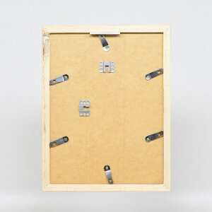 Effect Holz-Bilderrahmen Profil 41 Silber 23x70 cm Klarglas