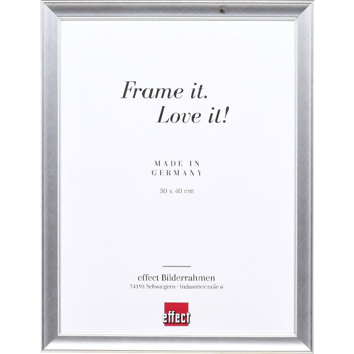 Effect Holzbilderrahmen Profil 41 Silber 25x70 cm Klarglas
