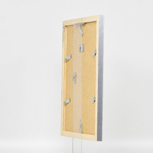 Effect Holz-Bilderrahmen Profil 41 Silber 40x40 cm Klarglas