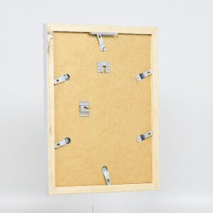 Effect Holz-Bilderrahmen Profil 41 Silber 60x90 cm Klarglas