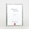 Effect Bilderrahmen Holzrahmen Profil 42 Klarglas silber 13x13 cm