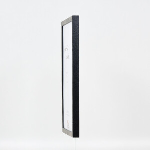 Effect Bilderrahmen Holzrahmen Profil 42 Klarglas silber 24x30 cm