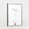 Effect Bilderrahmen Holzrahmen Profil 42 Klarglas silber 24x30 cm