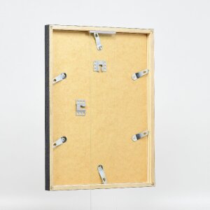 Effect Bilderrahmen Holzrahmen Profil 42 Klarglas silber 28x35 cm