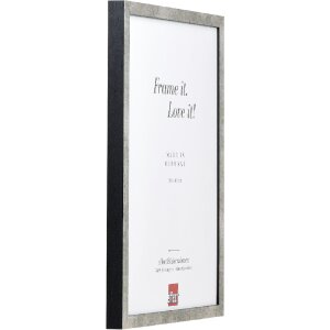 Effect Bilderrahmen Profil 42 Klarglas silber 30x40 cm