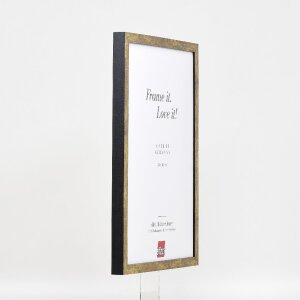 Effect Bilderrahmen Holzrahmen Profil 42 Klarglas antikgold 50x75 cm