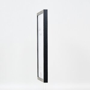 Effect Bilderrahmen Holzrahmen Profil 42 Klarglas silber 61x91,5 cm