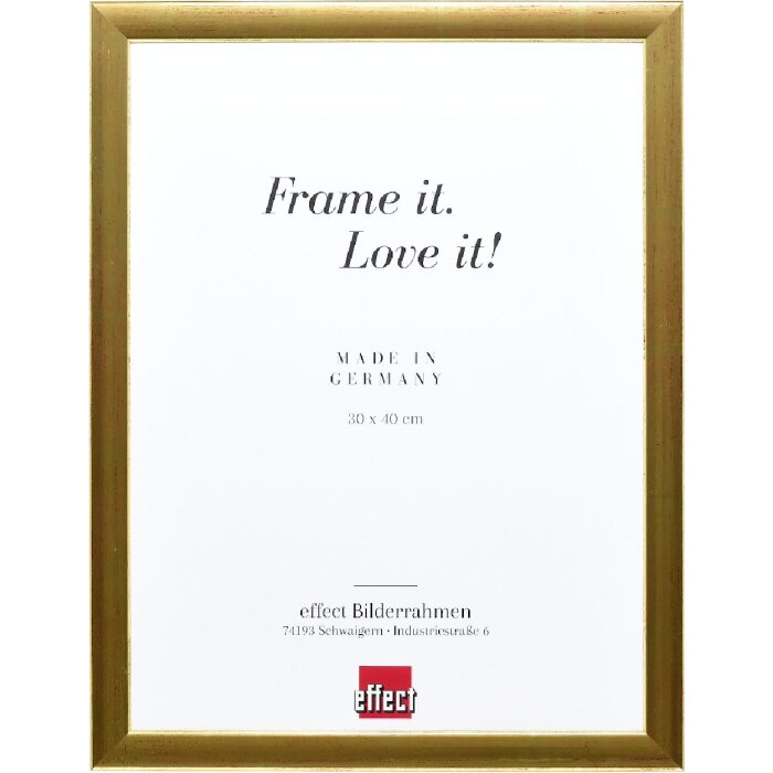 Effect Holz-Bilderrahmen Profil 43 gold 13x18 cm