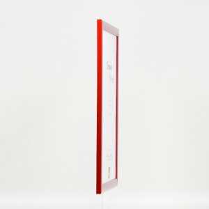Cornice per foto in legno Effect profilo 43 rosso lucido 18x24 cm vetro normale