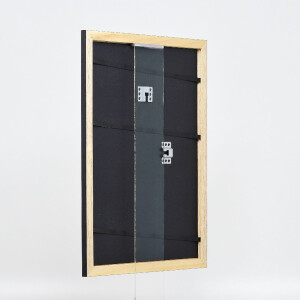 Cornice per foto in legno effect Profilo 43 Nero lucido 35x100 cm Vetro normale