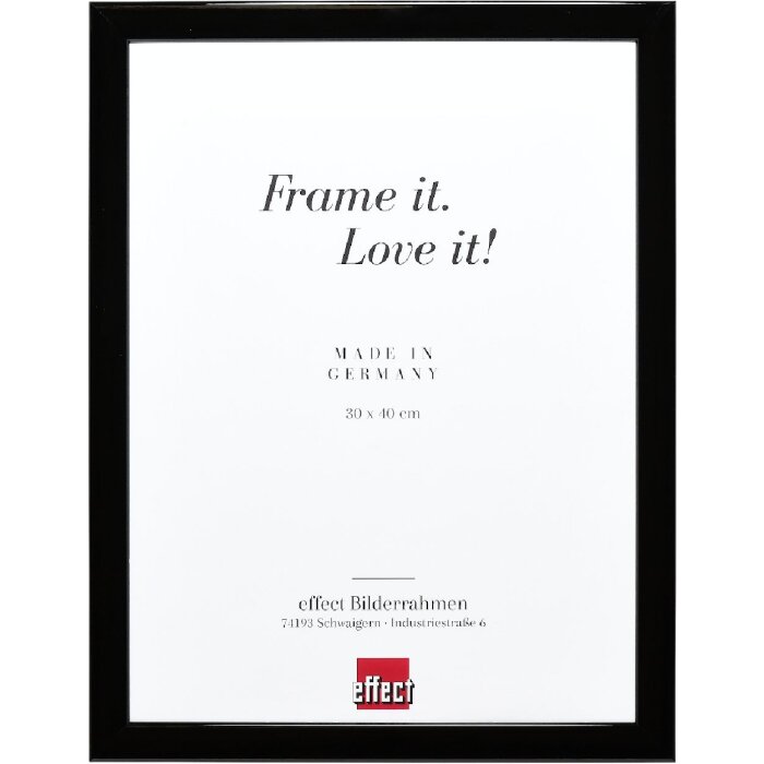 Cornice per foto in legno Effect Profilo 43 Nero lucido 10,5x14,8 cm
