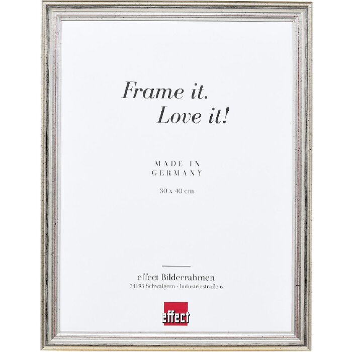 Cornice per foto in legno Effect Profilo 44 Argento 21x28 cm