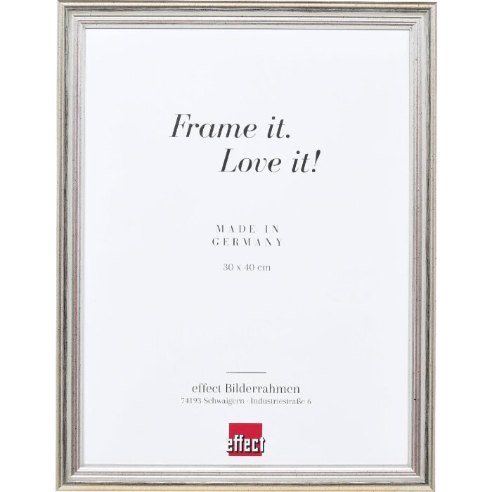 Cornice per foto in legno Effect Profilo 44 Argento 10,5x14,8 cm