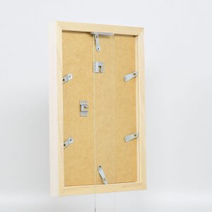 Cornice effetto legno Profilo 52 bianco 62x93 cm Vetro normale