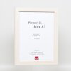 Cornice effetto legno Profilo 52 bianco 62x93 cm Vetro normale