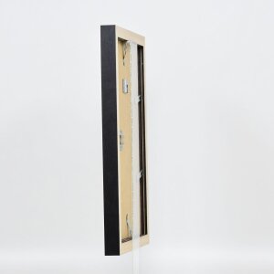 Cornice effetto legno Profilo 52 nero 70x70 cm Vetro normale