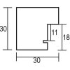 Cornice in legno ad effetto Profilo 52 color rovere 30,5x91,5 cm vetro normale